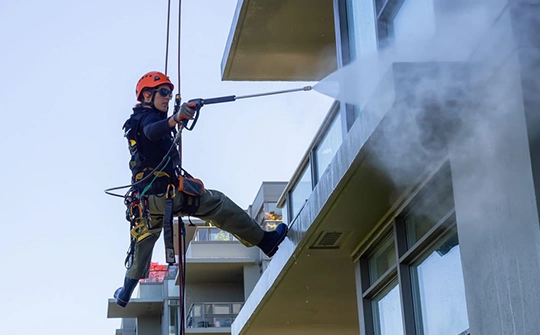 Rope Access Pressure Washing in Shoreline